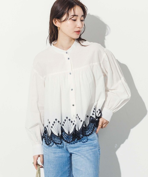 「Gready Brilliant」 「tomber duciel」半袖シャツ FREE ネイビー レディース Gready Brilliant tシャツ Tシャツ BONHEURクルーネックT