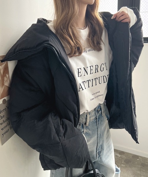 「Futier land」 キルティングブルゾン MEDIUM ライトカーキ レディース_画像4