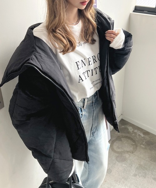 「Futier land」 キルティングブルゾン MEDIUM ライトカーキ レディース_画像7