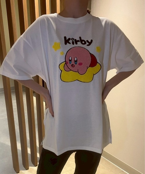 【フォローで半額】星のカービィ　Tシャツ　半袖　M USA古着　アイボリー 新品 星のカービィ Tシャツ カービィ 半袖シャツ 刺繍 メンズ