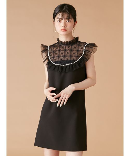 LILY BROWN L.B CANDY STOCK ミニワンピース LILY BROWN ワンピース 「L.B CANDY STOCK」チュールドッキング