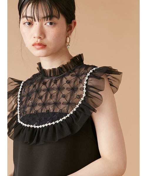 LILY BROWN L.B CANDY STOCK ミニワンピース LILY BROWN ワンピース 「L.B CANDY STOCK」チュールドッキング
