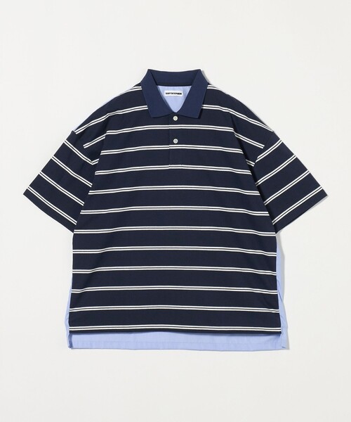 美品　ソフトハイフン　ジップポロシャツ　黒 サイズ４（XL） 日本製 GRANCY】Ziplayered Wideshort Poloshirt / ジップレイヤード