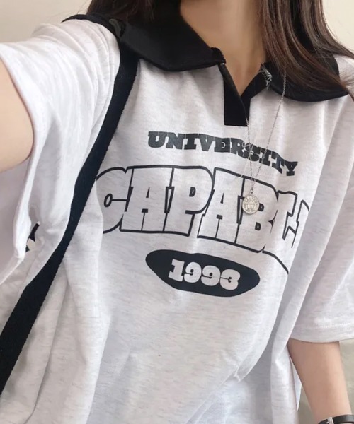 NANAHACHI tシャツ バイカラー Vネック 半袖Tシャツ レディース