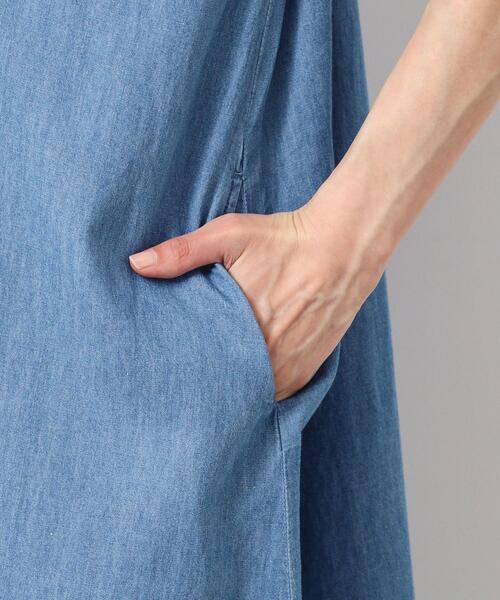 Dessin（デッサン） ワンピース 「洗える」リネンブレンドデニム調