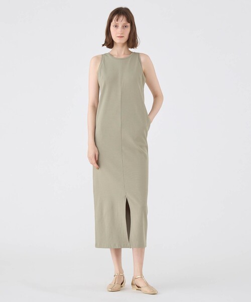 MACPHEE ワンピース MACPHEE ワンピース アフリカンプリント キーネックワンピース