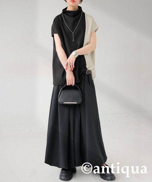 ANTIK BATIK 売れ筋商品|||アンティックバティック Tシャツ トップス レディース Tops Black antiqua tシャツ バイカラートップス レディース : ZOZOTOWN