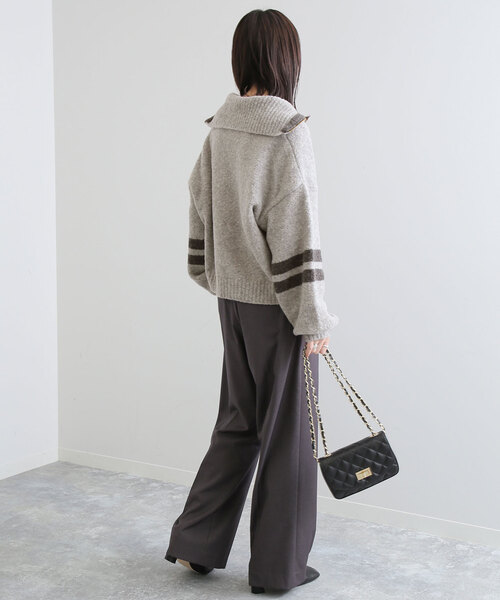 SLOBE IENA（スローブイエナ） 長袖ニット FREE チャコールグレー