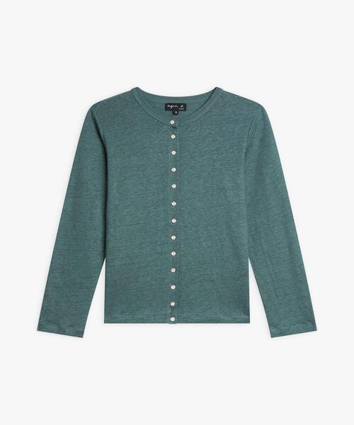 【美品】agnes b. LE PETIT カーディガン T3【値下げ】 agnes b.｜オーガニックコットン 長袖 カーディガンプレッション