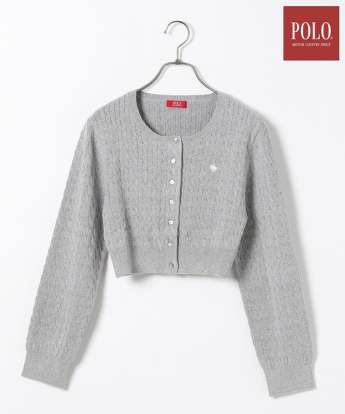 「Heather」 「polo british country spirit」ニットカーディガン FREE グレー レディース