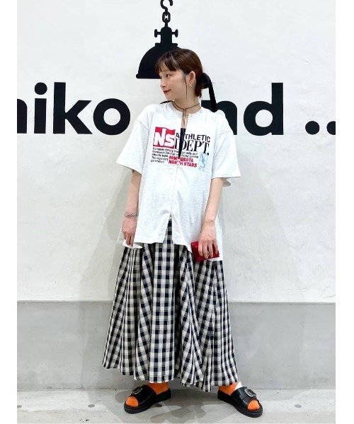トップス nico niko and… tシャツ アソートプリントダブルZIPTシャツ