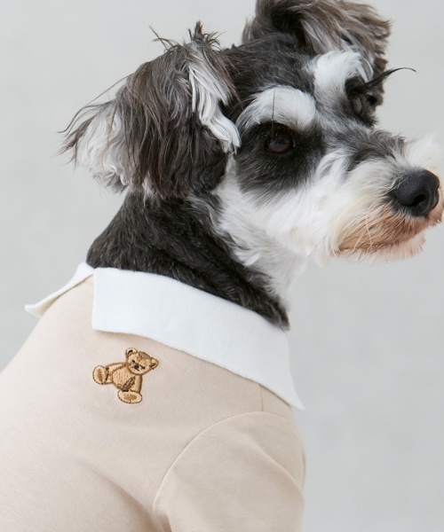 petit main 犬 服 「DOG」「接触冷感」ポロ衿配色Tシャツ : ZOZOTOWN