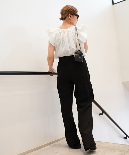 CELERI セルリ　ロングスリーブ　フリルブラウス　長袖　ドゥーズィエムクラス CELERI ブラウス シャツ 「CELERI/セルリ」フリルブラウス
