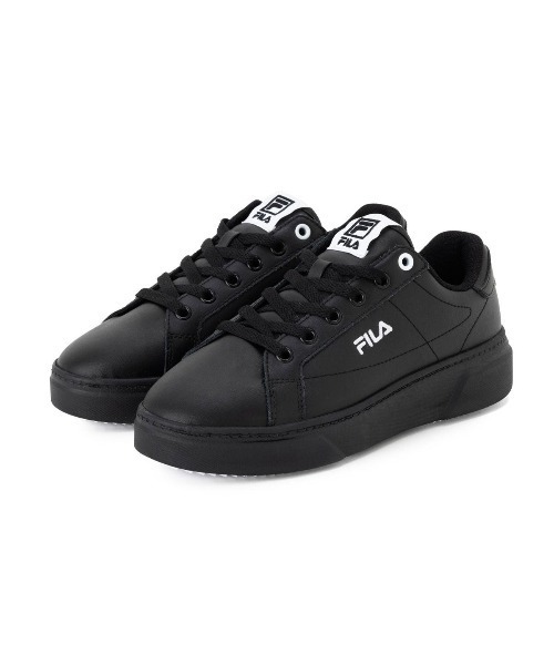 FILA スニーカー フィラ - COURT PLUMPY FEATHERY BLACK/WHITE