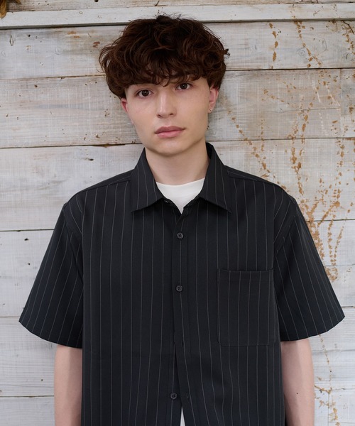 kutir（クティール） シャツ DRAWCORD STRIPE SHIRT／ドローコード