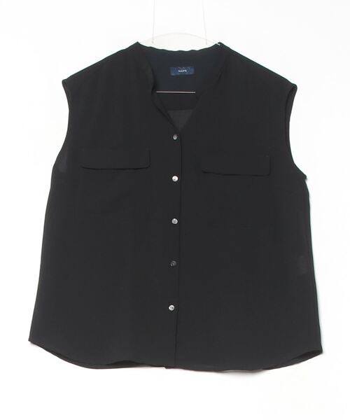 SHIPS（シップス） ノースリーブシャツ - ブラック レディース