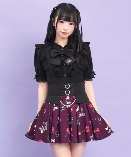 Secret Honey（シークレットハニー） スカート チェリーリボンプリント