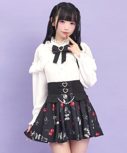 Secret Honey（シークレットハニー） スカート チェリーリボンプリント