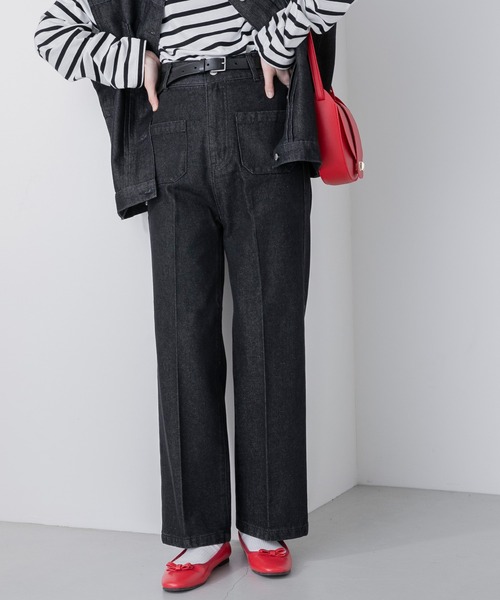 「BONLECILL」 デニムパンツ L ネイビー レディース