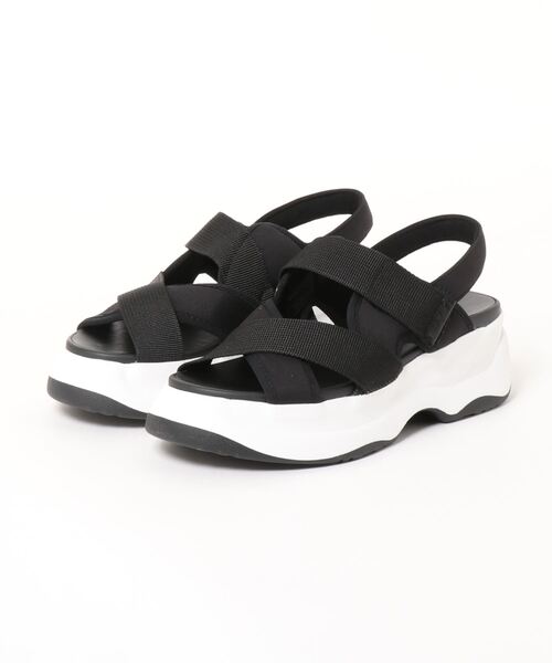 「INTER-CHAUSSURES」 フラットサンダル 39 ブラック レディース_画像5