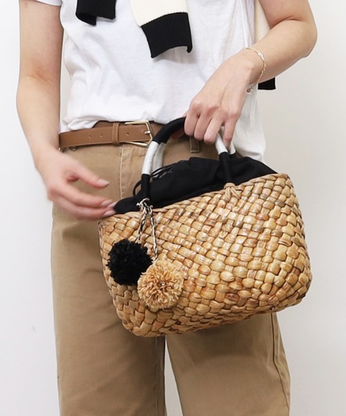 「COOCO」 かごバッグ 9 イエロー レディース_画像5