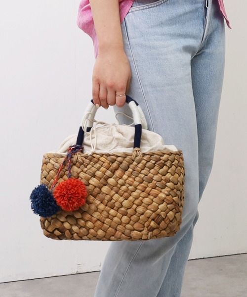 「COOCO」 かごバッグ 9 イエロー レディース_画像6