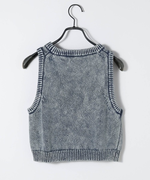 ベスト　ジレ CAMBIO（カンビオ） ベスト ジレ mcg3435- ゼブラ柄透かし編みニット