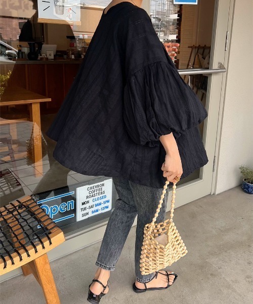 「ISOOK」 7分袖ブラウス FREE アイボリー レディース_画像2