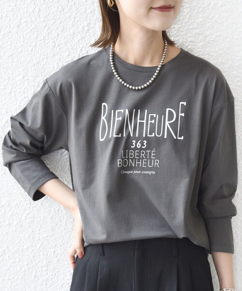 SHIPS（シップス） tシャツ プリント ロゴ ロング スリーブ TEE