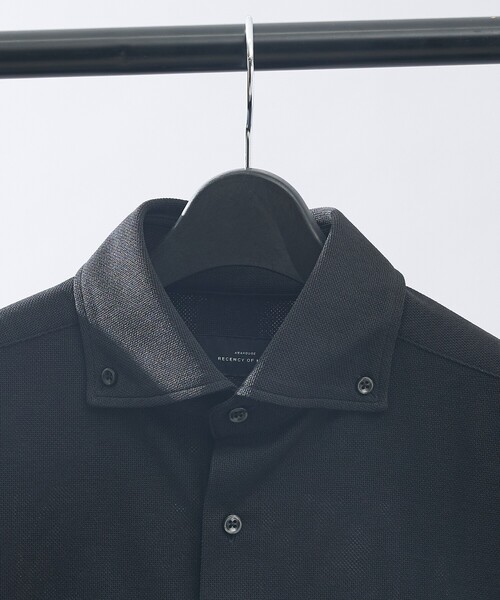 ABAHOUSE（アバハウス） シャツ 「ON/OFF兼用」MESH JERSEY ボタン