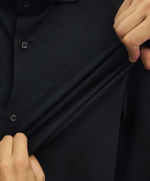 ABAHOUSE（アバハウス） シャツ 「ON/OFF兼用」MESH JERSEY ボタン