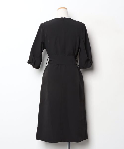 「DRESS STAR」 7分袖ワンピース M ブラック レディース_画像2