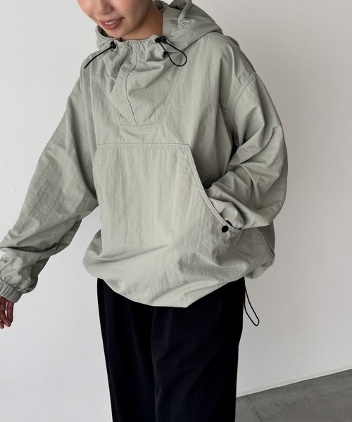 「CANAL JEAN」 マウンテンパーカー ONE SIZE チャコールグレー レディース_画像4