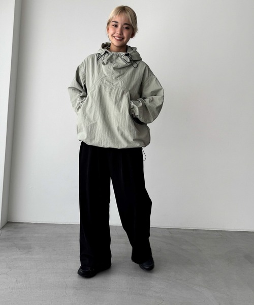 「CANAL JEAN」 マウンテンパーカー ONE SIZE チャコールグレー レディース_画像6