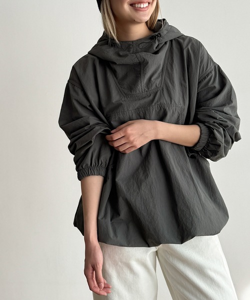 「CANAL JEAN」 マウンテンパーカー ONE SIZE チャコールグレー レディース_画像7