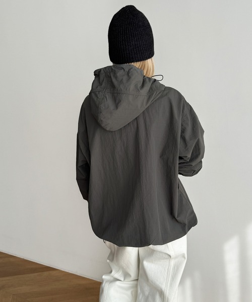 「CANAL JEAN」 マウンテンパーカー ONE SIZE チャコールグレー レディース_画像8