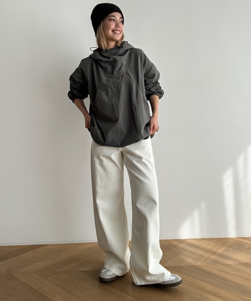 「CANAL JEAN」 マウンテンパーカー ONE SIZE チャコールグレー レディース_画像9