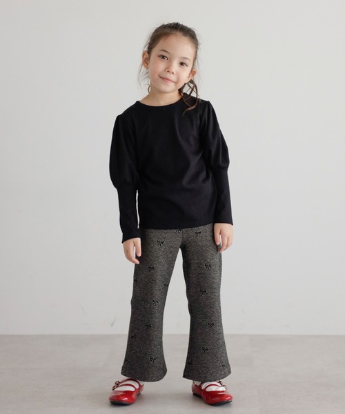tシャツ 「3-10才対応」袖ギャザーロングカフスプルオーバー キッズ 子供服 女の子 | BONJOUR SAGAN enfant | 04