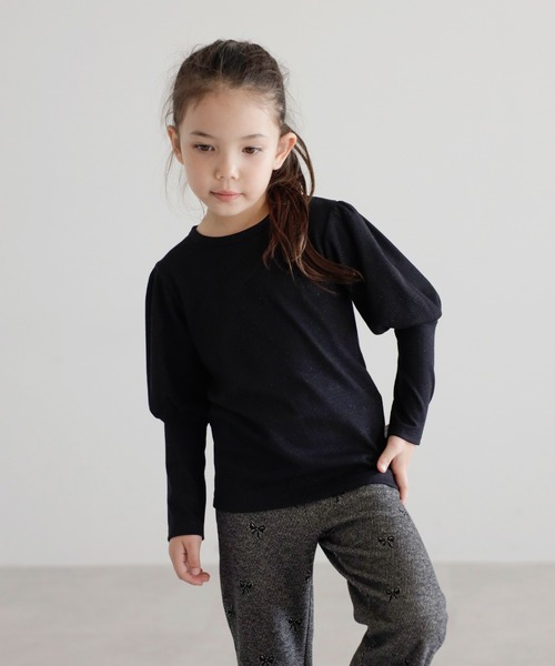 tシャツ 「3-10才対応」袖ギャザーロングカフスプルオーバー キッズ 子供服 女の子 | BONJOUR SAGAN enfant | 05