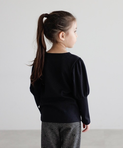 tシャツ 「3-10才対応」袖ギャザーロングカフスプルオーバー キッズ 子供服 女の子 | BONJOUR SAGAN enfant | 09
