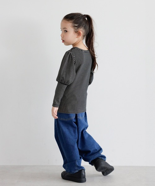 tシャツ 「3-10才対応」袖ギャザーロングカフスプルオーバー キッズ 子供服 女の子 | BONJOUR SAGAN enfant | 12