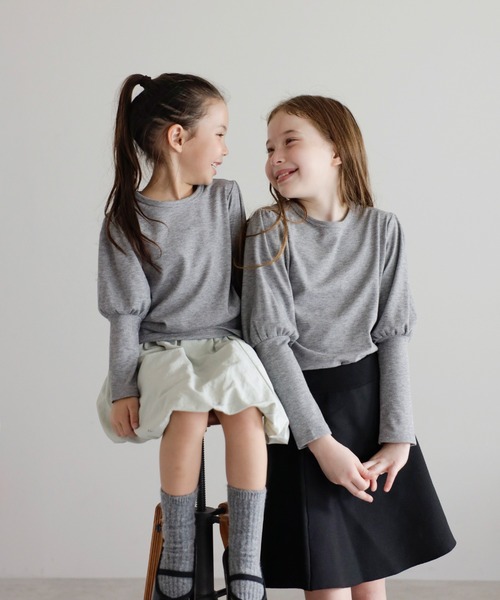 tシャツ 「3-10才対応」袖ギャザーロングカフスプルオーバー キッズ 子供服 女の子 | BONJOUR SAGAN enfant | 16