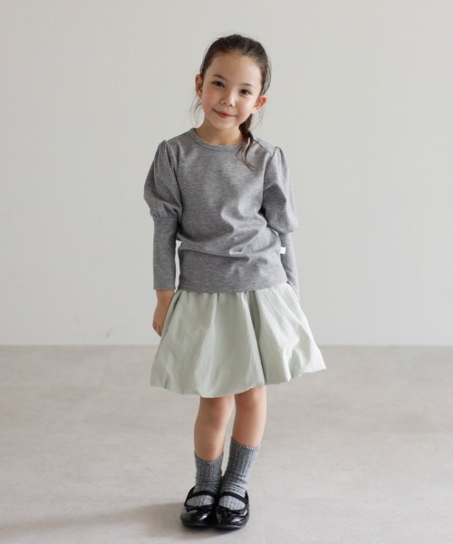 tシャツ 「3-10才対応」袖ギャザーロングカフスプルオーバー キッズ 子供服 女の子 | BONJOUR SAGAN enfant | 19
