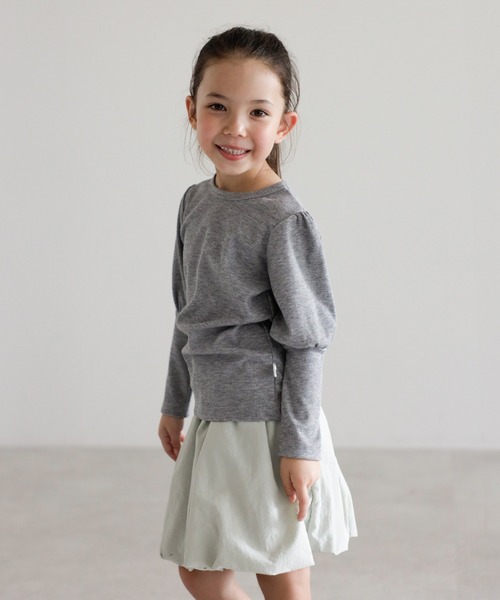 tシャツ 「3-10才対応」袖ギャザーロングカフスプルオーバー キッズ 子供服 女の子 | BONJOUR SAGAN enfant | 20