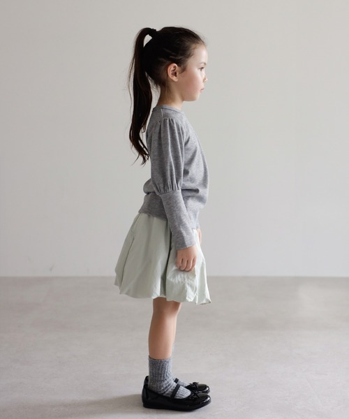 tシャツ 「3-10才対応」袖ギャザーロングカフスプルオーバー キッズ 子供服 女の子 | BONJOUR SAGAN enfant | 21