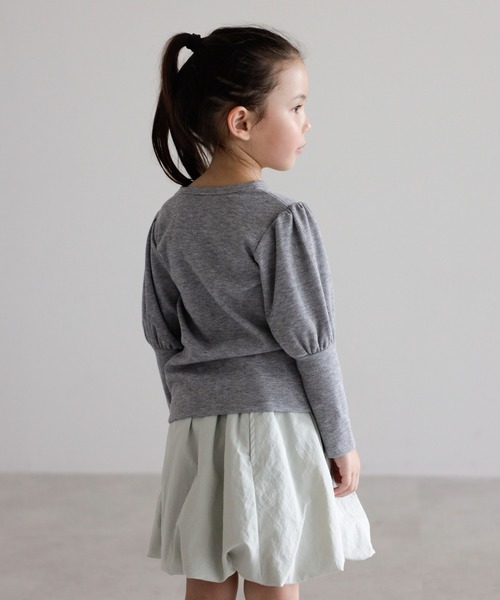 tシャツ 「3-10才対応」袖ギャザーロングカフスプルオーバー キッズ 子供服 女の子 | BONJOUR SAGAN enfant | 22