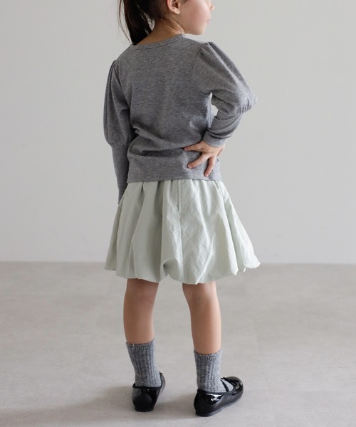 tシャツ 「3-10才対応」袖ギャザーロングカフスプルオーバー キッズ 子供服 女の子 | BONJOUR SAGAN enfant | 23