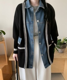 ABITOKYO（アビトーキョー） カーディガン デニムドッキングニット