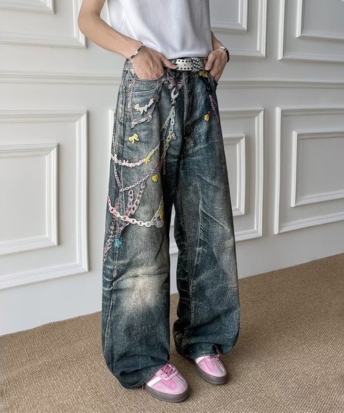 WESTSEA（ウエストシー） ワイドパンツ パンツ カラフルチェーン