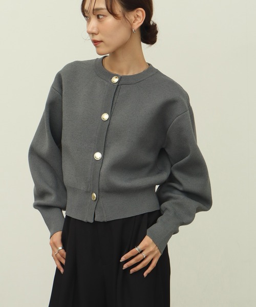 NOGLE カーディガン 「NOGLE/ノグル」ヘビーニットバルーン金ボタン